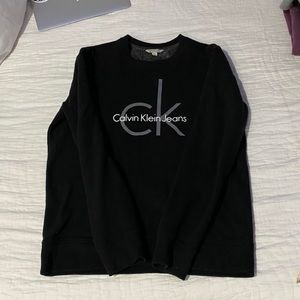 CK black crewneck  
-men’s medium pit to pit is 22”